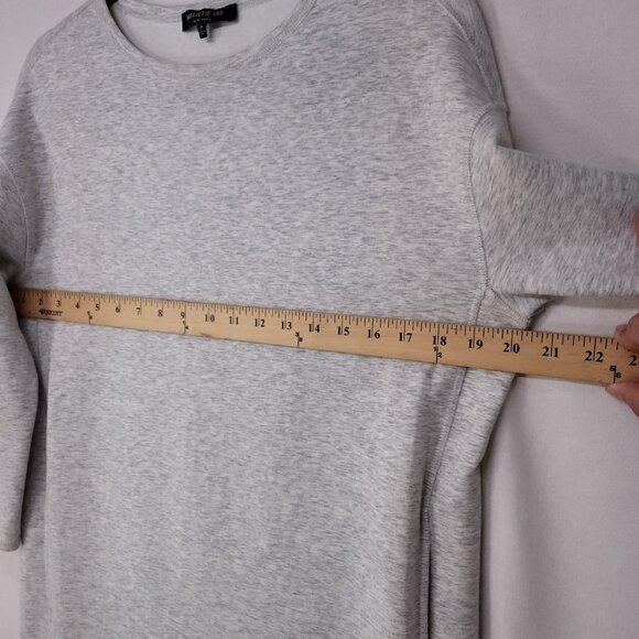 Lafayette 148 New York Sweater Dress Size P Midi Women’s Stretch Gray Pockets - Picture 7 of 12